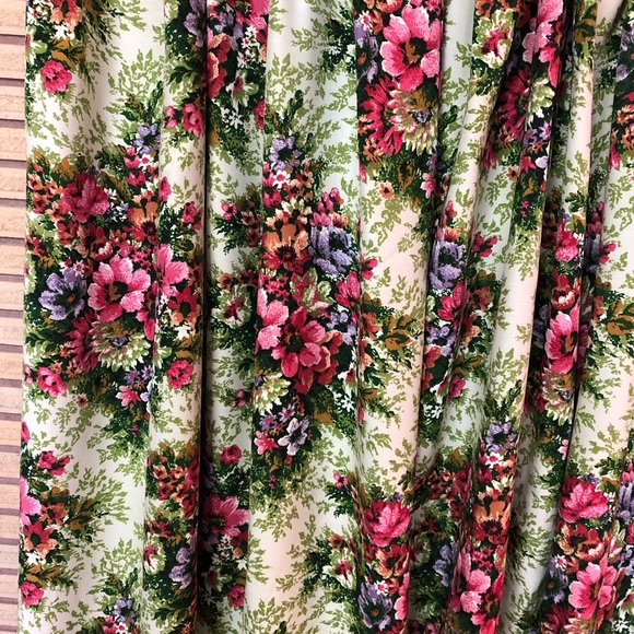 70/80's Floral Curtains - 78" long - Bedroom Drapes - Floral Drapes - 80's Decor - Picture 3 of 11